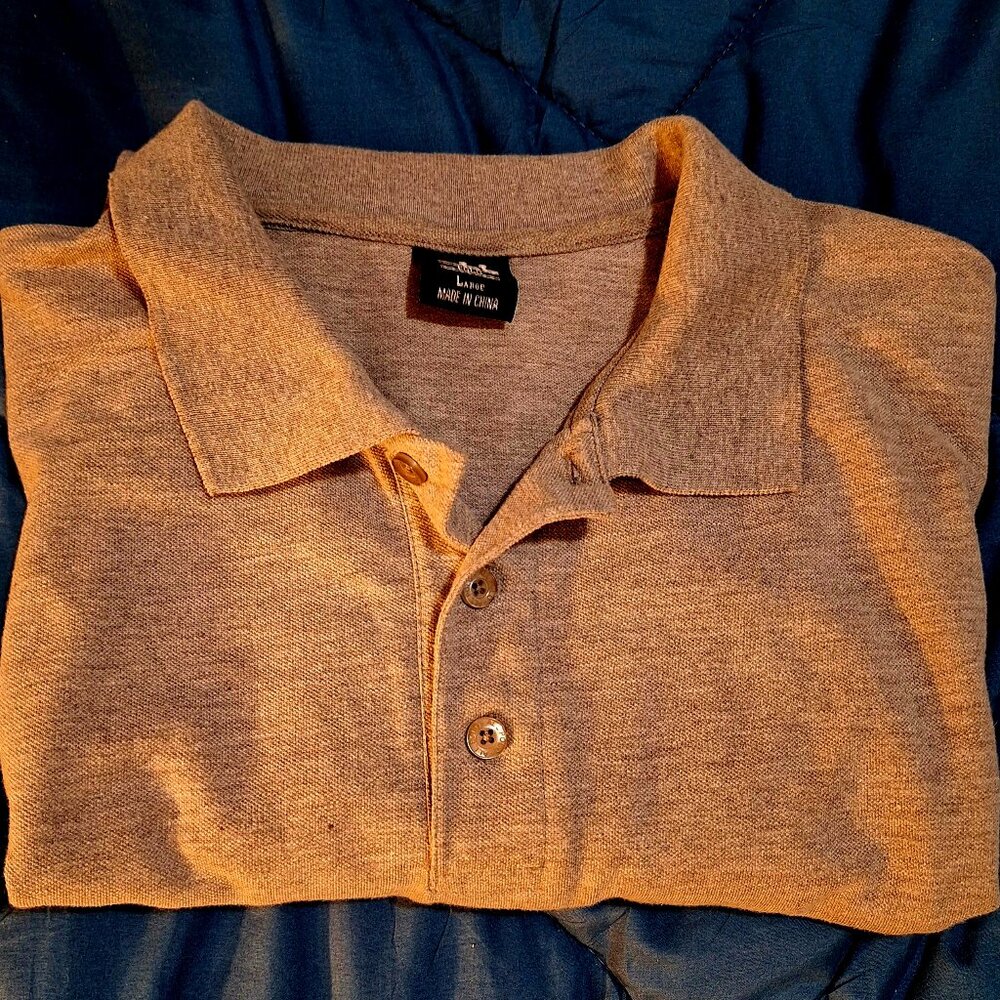 Men's Light Gray "All Polo" Size Large Shirt